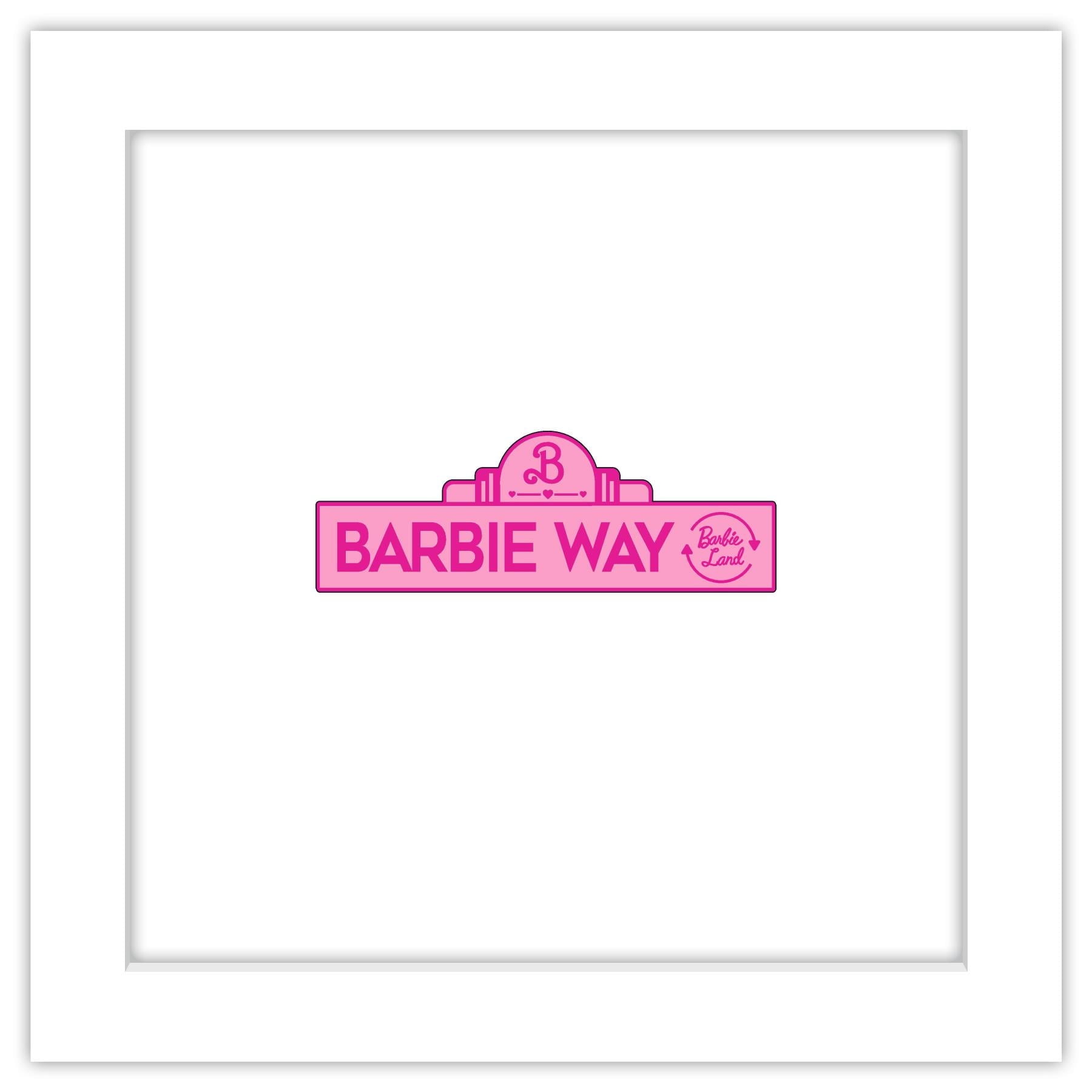 New in hand Barbie the movie Barbie Land offers wooden sign