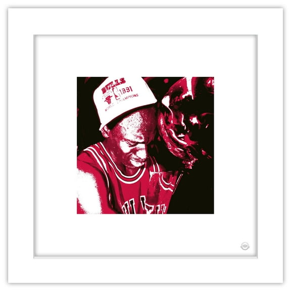 Gallery Pops Michael Jordan - 1991 Championship Trophy Wall Art, White Framed Version, 12" x 12"