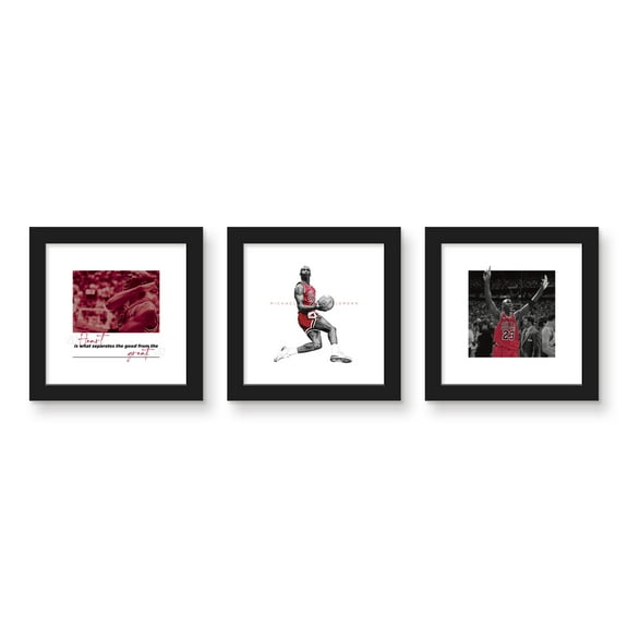 Gallery Pops Michael Jordan - Champion Wall Art Bundle (3-Pack)