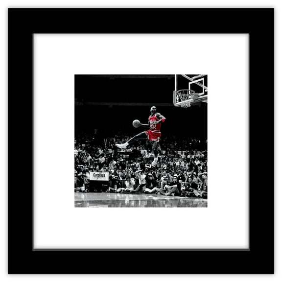 Gallery Pops Michael Jordan - Flight Progression Sequence 4 Wall Art, Black Framed Version, 12" x 12"