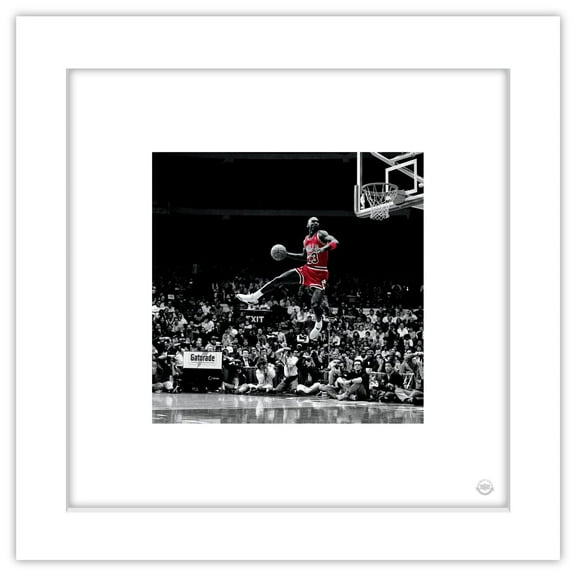 Gallery Pops Michael Jordan - Flight Progression Sequence 4 Wall Art, White Framed Version, 12" x 12"
