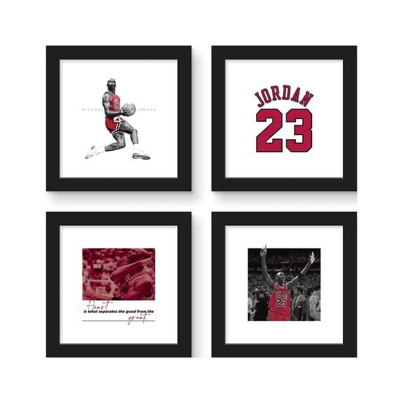 Gallery Pops Michael Jordan - Iconic Wall Art Bundle (4-Pack)