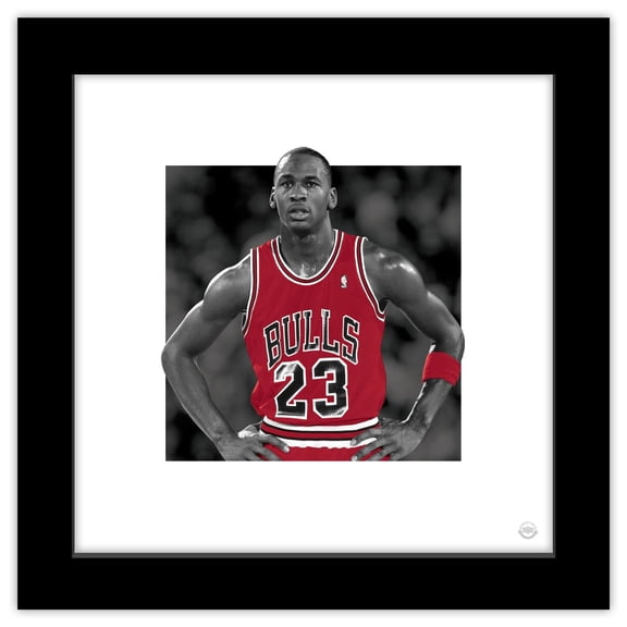 Gallery Pops Michael Jordan - MJ Pose Color Pop Wall Art, Black Framed Version, 12" x 12"