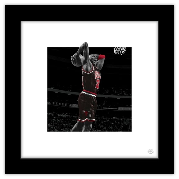 Gallery Pops Michael Jordan - Pinstripe Dunk Color Pop Wall Art, Black Framed Version, 12" x 12"