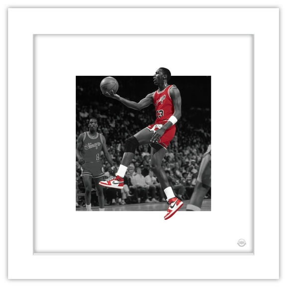 Gallery Pops Michael Jordan - Rookie Color Pop Wall Art, White Framed Version, 12" x 12"