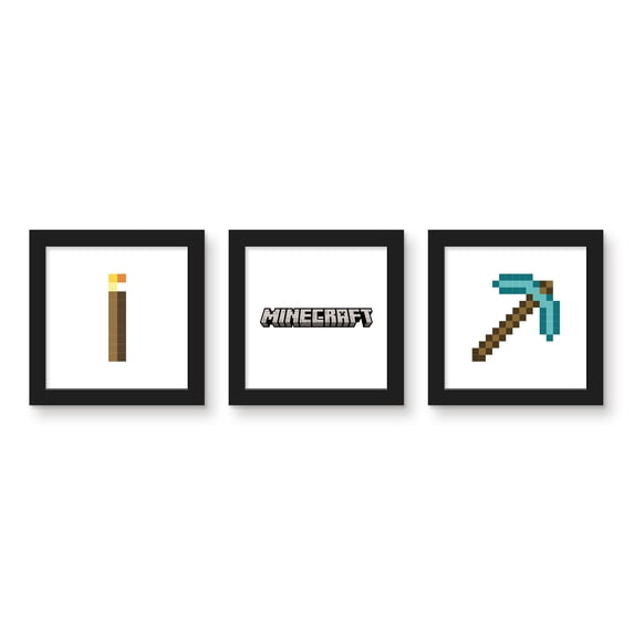 Gallery Pops Minecraft - Builder's Essentials Wall Art Bundle (3-Pack ...