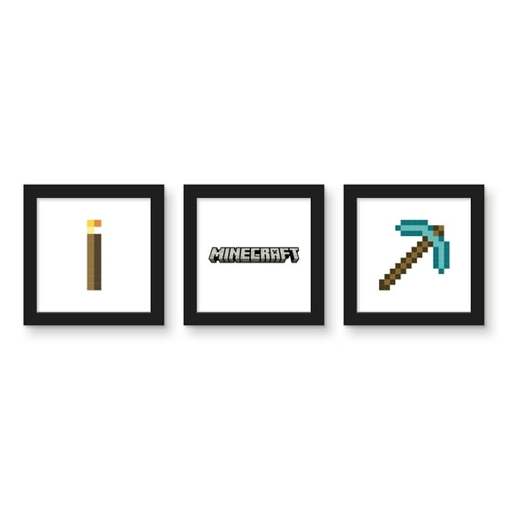 Gallery Pops Minecraft - Builder's Essentials Wall Art Bundle (3-Pack)