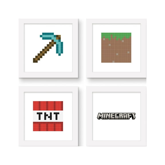 Gallery Pops Minecraft - Builder's Essentials Wall Art Bundle (4-Pack)