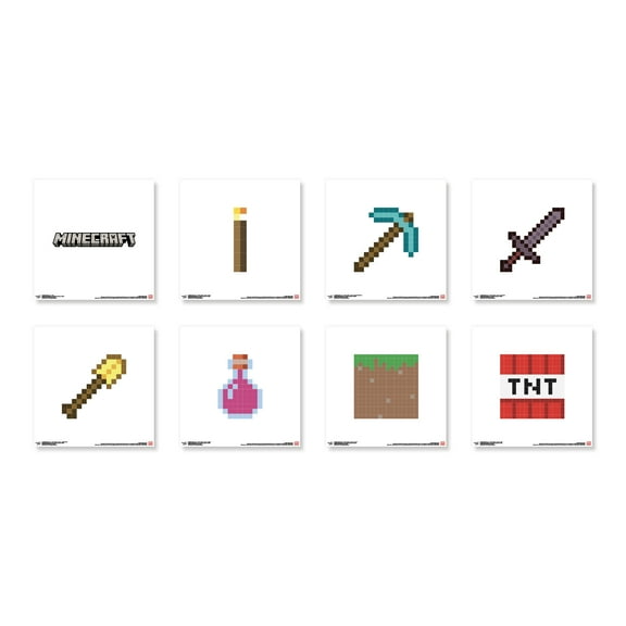 Gallery Pops Minecraft - Builder's Essentials Wall Art Bundle (8-Pack)