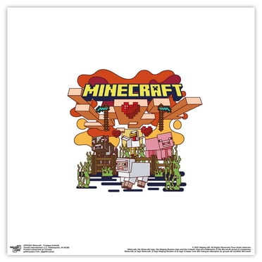 Gallery Pops Minecraft - Funtage Animals Wall Art, Unframed Version, 12" x 12"