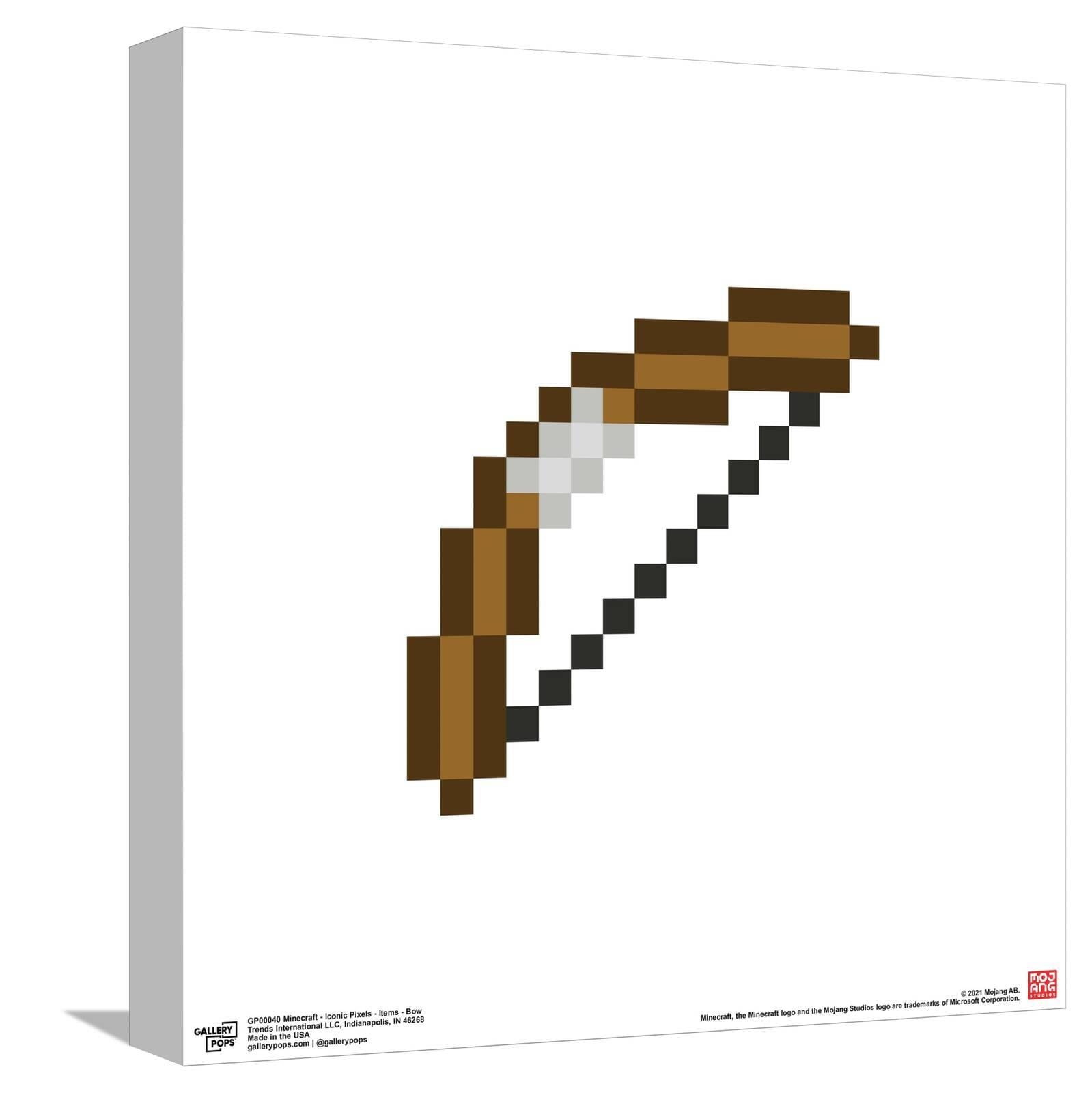 Gallery Pops Minecraft: Iconic Pixels - Items - Bow Canvas Wall Art ...