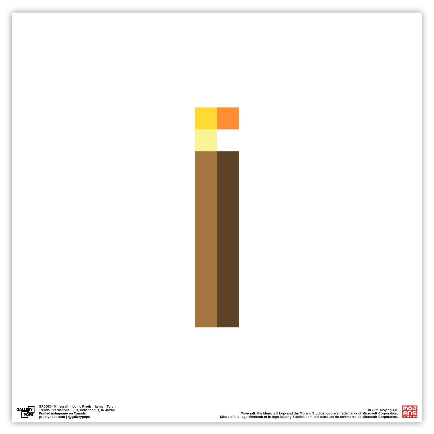 Gallery Pops Minecraft: Iconic Pixels - Items - Torch Wall Art ...