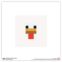 Gallery Pops Minecraft: Iconic Pixels - Mobs - Chicken Wall Art, Unframed Version, 12" x 12"