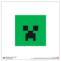 Gallery Pops Minecraft: Iconic Pixels - Mobs - Creeper Wall Art, Unframed Version, 12" x 12"