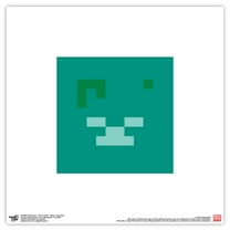 Gallery Pops Minecraft: Iconic Pixels - Mobs - Drowned Wall Art, Unframed Version, 12" x 12"