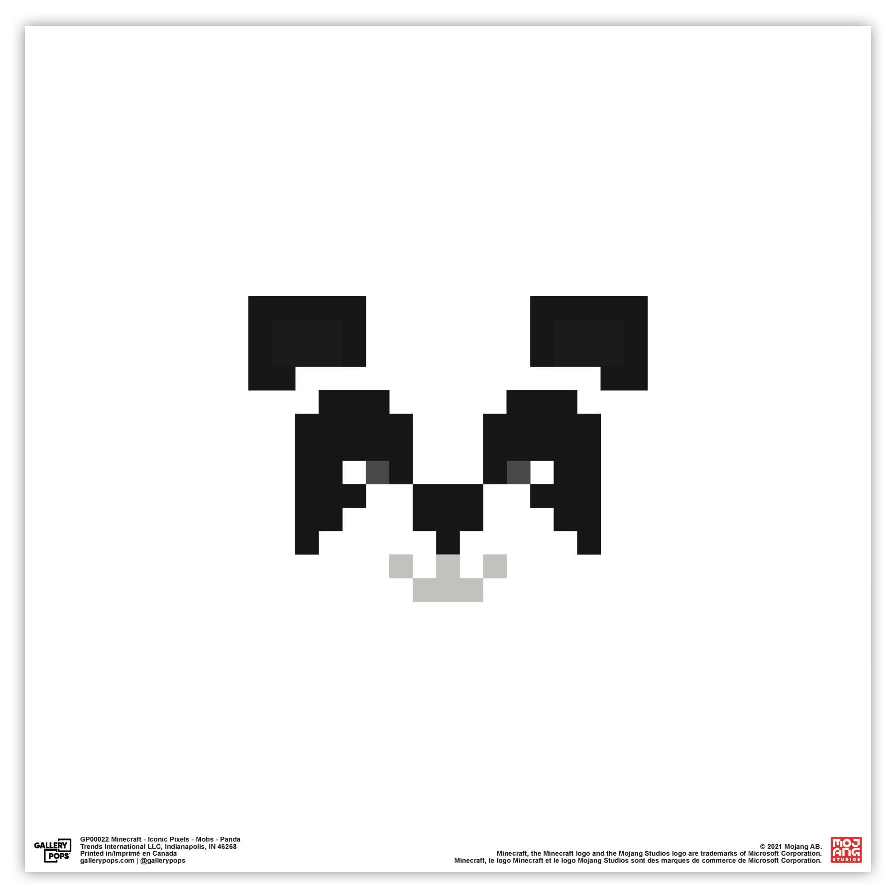 Gallery Pops Minecraft: Iconic Pixels - Mobs - Panda Wall Art, Unframed ...