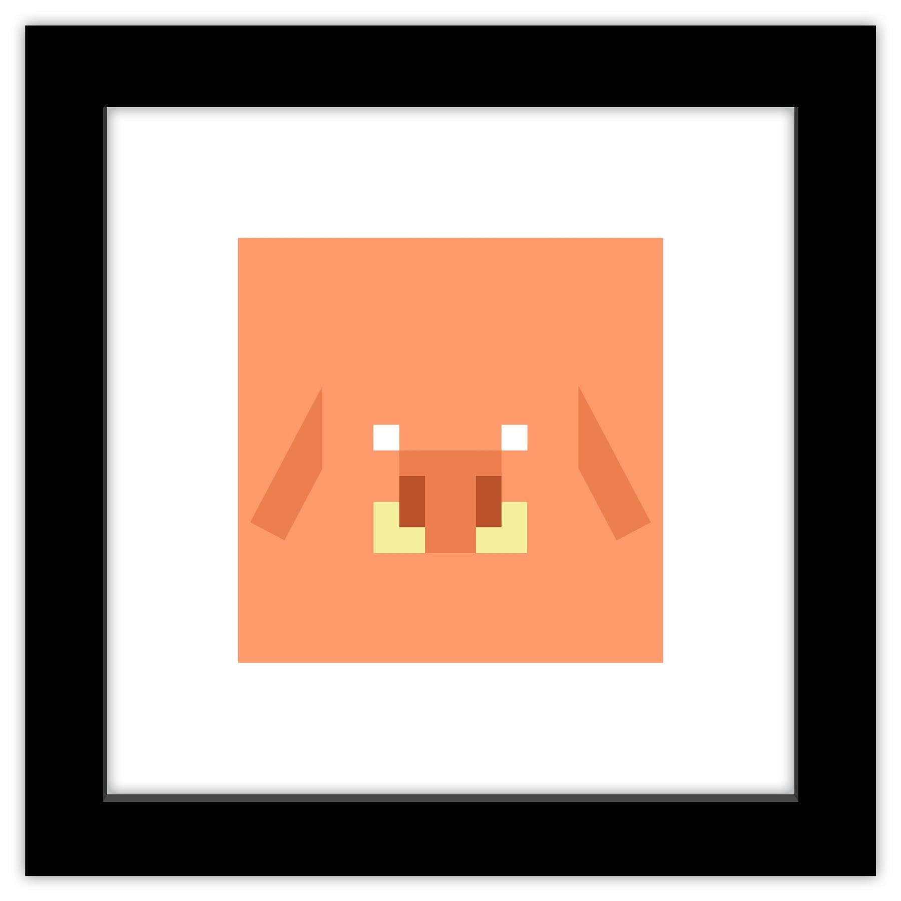 Gallery Pops Minecraft: Iconic Pixels - Mobs - Pigman Wall Art, Black ...