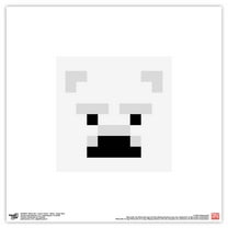 Gallery Pops Minecraft: Iconic Pixels - Mobs - Polar Bear Wall Art, Unframed Version, 12" x 12"