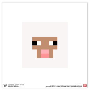 Gallery Pops Minecraft: Iconic Pixels - Mobs - Sheep Wall Art, Unframed Version, 12" x 12"