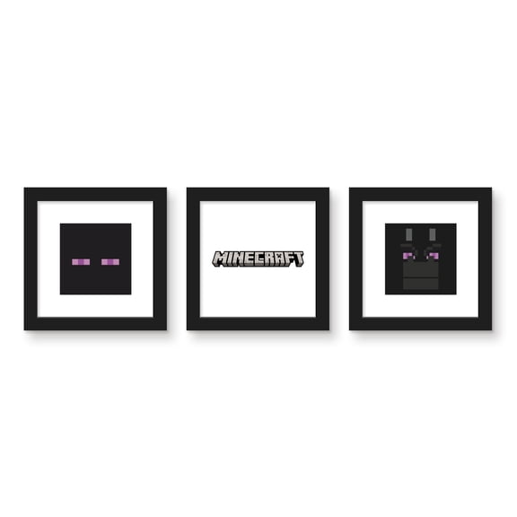 Gallery Pops Minecraft - Iconic Pixels The End Wall Art Bundle (3-Pack)