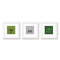 Gallery Pops Minecraft - Iconic Pixels Undead Wall Art Bundle (3-Pack)