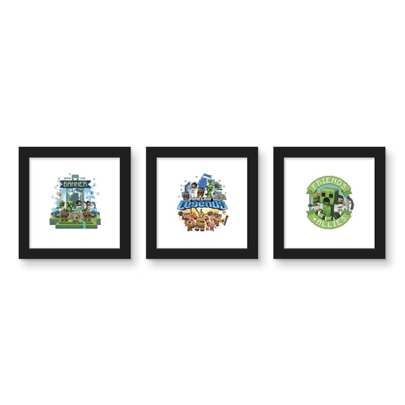 Gallery Pops Minecraft: Legends - Raise Your Banner Wall Art Bundle (3-Pack)