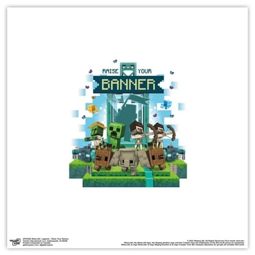 Gallery Pops Minecraft: Legends - Raise Your Banner Wall Art, Unframed Version, 12" x 12"