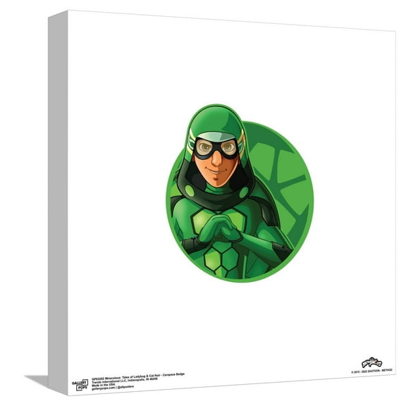 Gallery Pops Miraculous: Tales of Ladybug & Cat Noir - Carapace Badge Canvas Wall Art, Unframed Version, 12" x 12"
