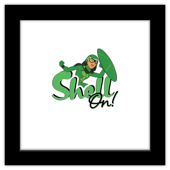 Gallery Pops Miraculous: Tales of Ladybug & Cat Noir - Carapace Shell On Wall Art, Black Framed Version, 12" x 12"