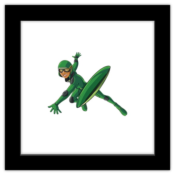 Gallery Pops Miraculous: Tales of Ladybug & Cat Noir - Carapace Wall Art, Black Framed Version, 12" x 12"