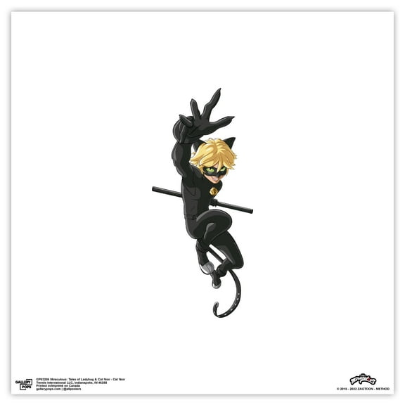 Gallery Pops Miraculous: Tales of Ladybug & Cat Noir - Cat Noir Wall Art, Unframed Version, 12" x 12"