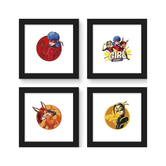 Gallery Pops Miraculous: Tales of Ladybug & Cat Noir - Girl Power Wall Art Bundle (4-Pack)