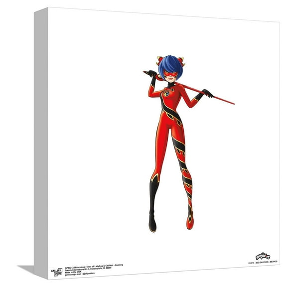 Gallery Pops Miraculous: Tales of Ladybug & Cat Noir - Kaolong Canvas Wall Art, Unframed Version, 12" x 12"