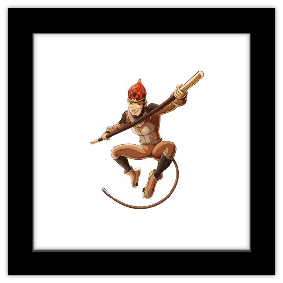 Gallery Pops Miraculous: Tales of Ladybug & Cat Noir - Moking Wall Art, Black Framed Version, 12" x 12"