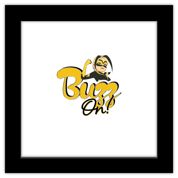 Gallery Pops Miraculous: Tales of Ladybug & Cat Noir - Queen Bee Buzz On Wall Art, Black Framed Version, 12" x 12"