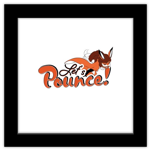 Gallery Pops Miraculous: Tales of Ladybug & Cat Noir - Rena Rouge Let's Pounce Wall Art, Black Framed Version, 12" x 12"