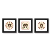 Gallery Pops  Monchhichi - 3-Pack, Black Framed Version, 12" x 12"