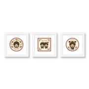 Gallery Pops  Monchhichi - 3-Pack, White Framed Version, 12" x 12"