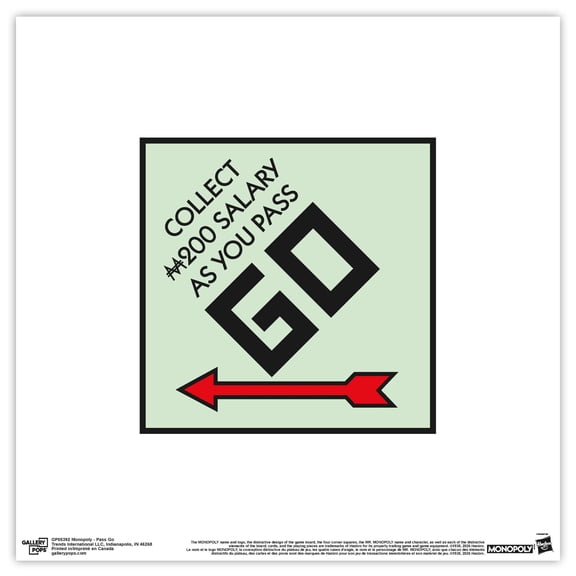 Gallery Pops® Monopoly - Pass Go Wall Art
