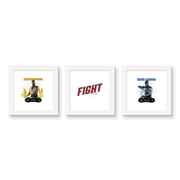 Gallery Pops Mortal Kombat 1 - Sub-Zero Scorpion Fight Wall Art Bundle (3-Pack)