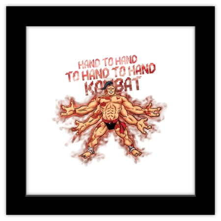 Gallery Pops Mortal Kombat - Goro Hand To Hand Combat Wall Art, Black Framed Version, 12" x 12"