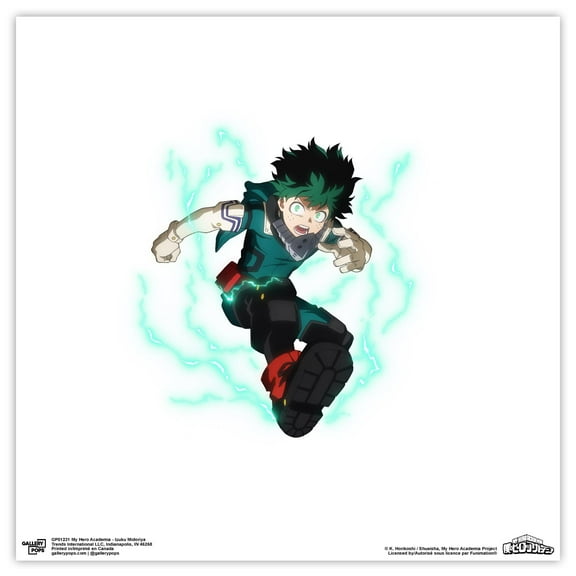 Gallery Pops My Hero Academia - Izuku Midoriya Wall Art, Unframed Version, 12" x 12"