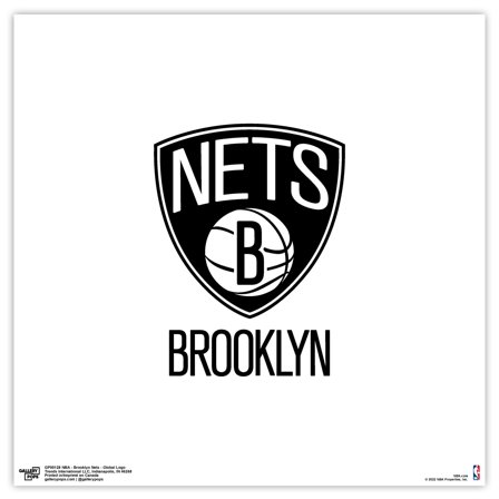 Gallery Pops NBA Brooklyn Nets - Global Logo Wall Art, Unframed Version, 12" x 12"