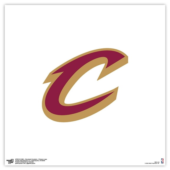 Gallery Pops NBA Cleveland Cavaliers - Primary Logo Wall Art, Unframed Version, 12" x 12"