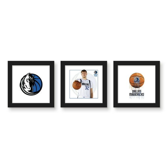 Gallery Pops® NBA Dallas Mavericks - Cooper Flagg 25 (3-Pack), Black Framed Version, 12" x 12"
