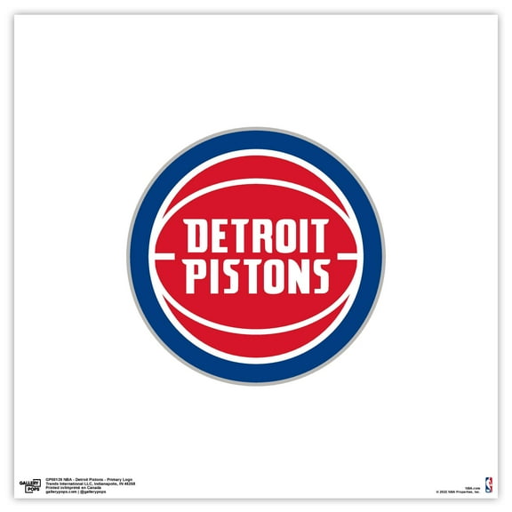 Gallery Pops NBA Detroit Pistons - Primary Logo Wall Art, Unframed Version, 12" x 12"