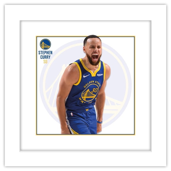 Gallery Pops® NBA Golden State Warriors - Stephen Curry Feature Series Wall Art, White Framed Version