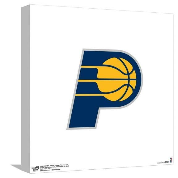 Gallery Pops NBA Indiana Pacers - Primary Logo Canvas Wall Art, Unframed Version, 12" x 12"