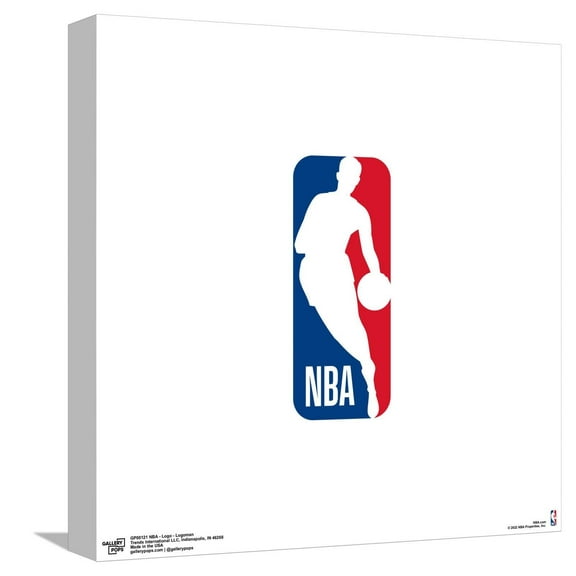 Gallery Pops NBA Logo - Logoman Canvas Wall Art, Unframed Version, 12" x 12"