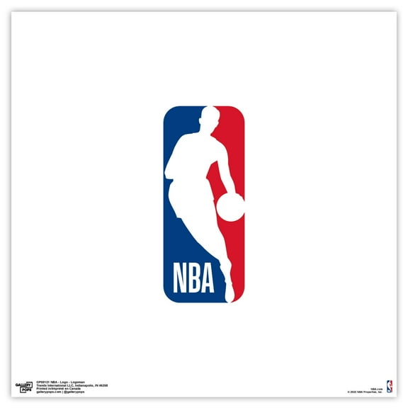 Gallery Pops NBA Logo - Logoman Wall Art, Unframed Version, 12" x 12"